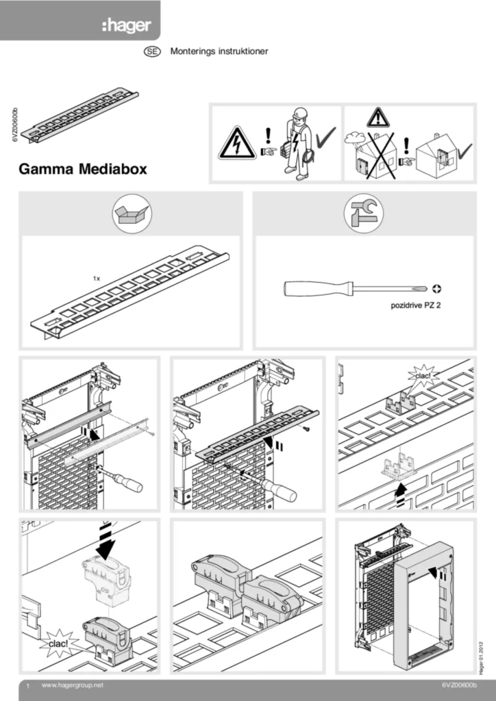 Zdjęcie Instrukcja montażu International 2020-01-01 | Hager Polska