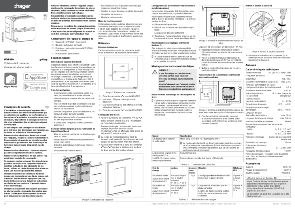 Imagem Manual de instalação en-GB, fr-FR 2021-09-29 | Hager Portugal