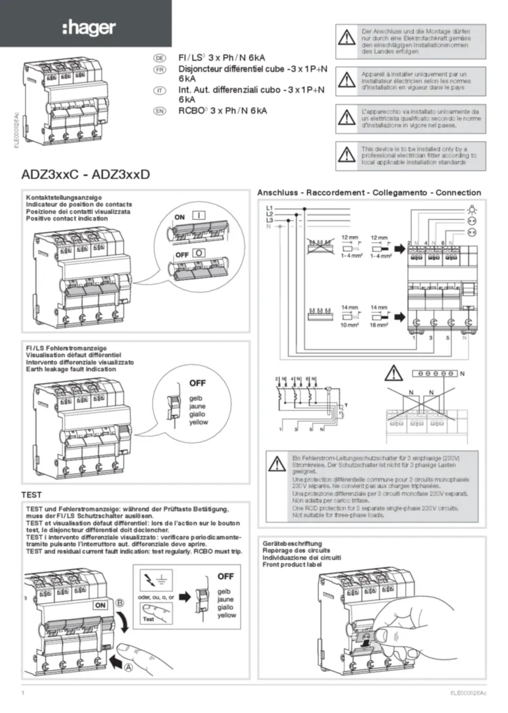 Bild Installationshandbok en-GB, fr-FR, de-DE, it-IT 2016-12-12 | Hager Sverige