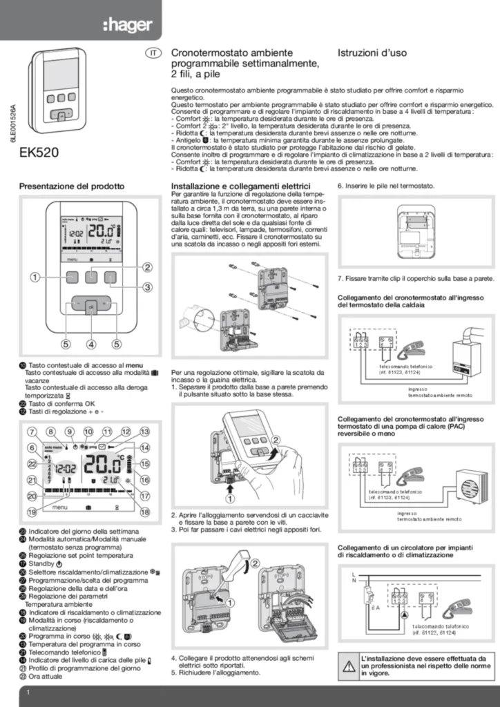 Bild Montageanleitung it-IT 2020-01-01 | Hager Deutschland