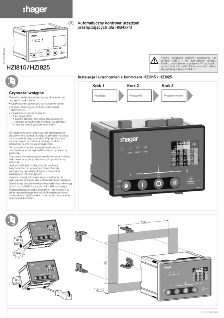 Zdjęcie Instrukcja montażu pl-PL 2021-02-03 | Hager Polska