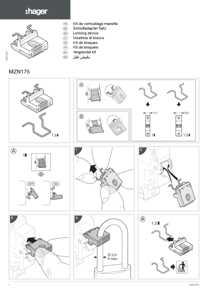 Imagen Manual de instalación en-GB, es-ES, fr-FR, de-DE, it-IT, nl-NL, pt-PT 2009-12-02 | Hager España