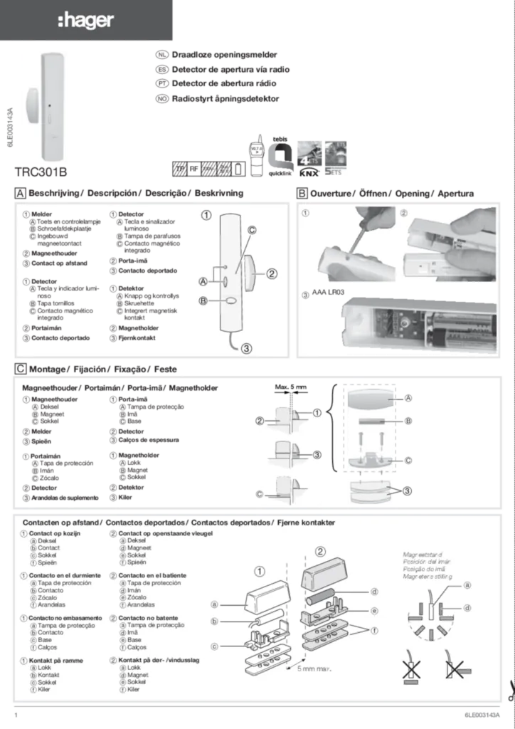 Afbeelding Installatiehandleiding es-ES, nl-NL, nn-NO, pt-PT 2010-09-28 | Hager Belgium