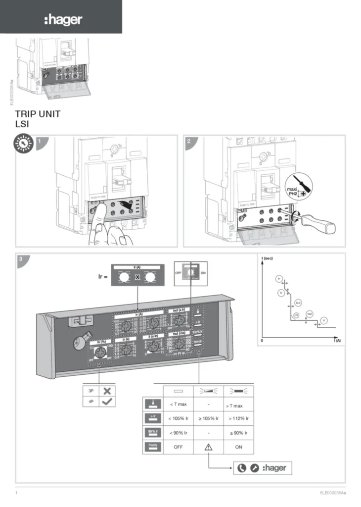 Bild Montageanleitung für HESxx, HETxx, HHSxx, HHTxx, HMSxx, HMTxx, HNSxx, HNTxx - Leistungsschalter h3+ P160/P250 (Stand: 06.2018) | Hager Deutschland