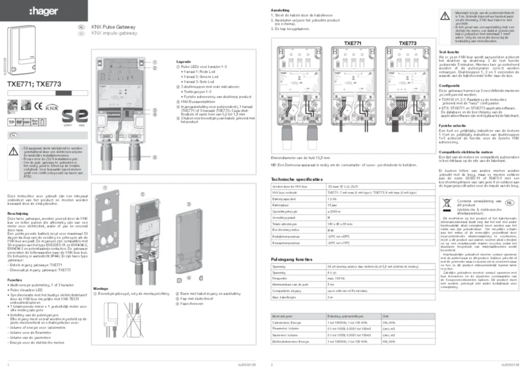 Afbeelding Installatiehandleiding nl-NL, sv-SE 2015-04-22 | Hager Belgium