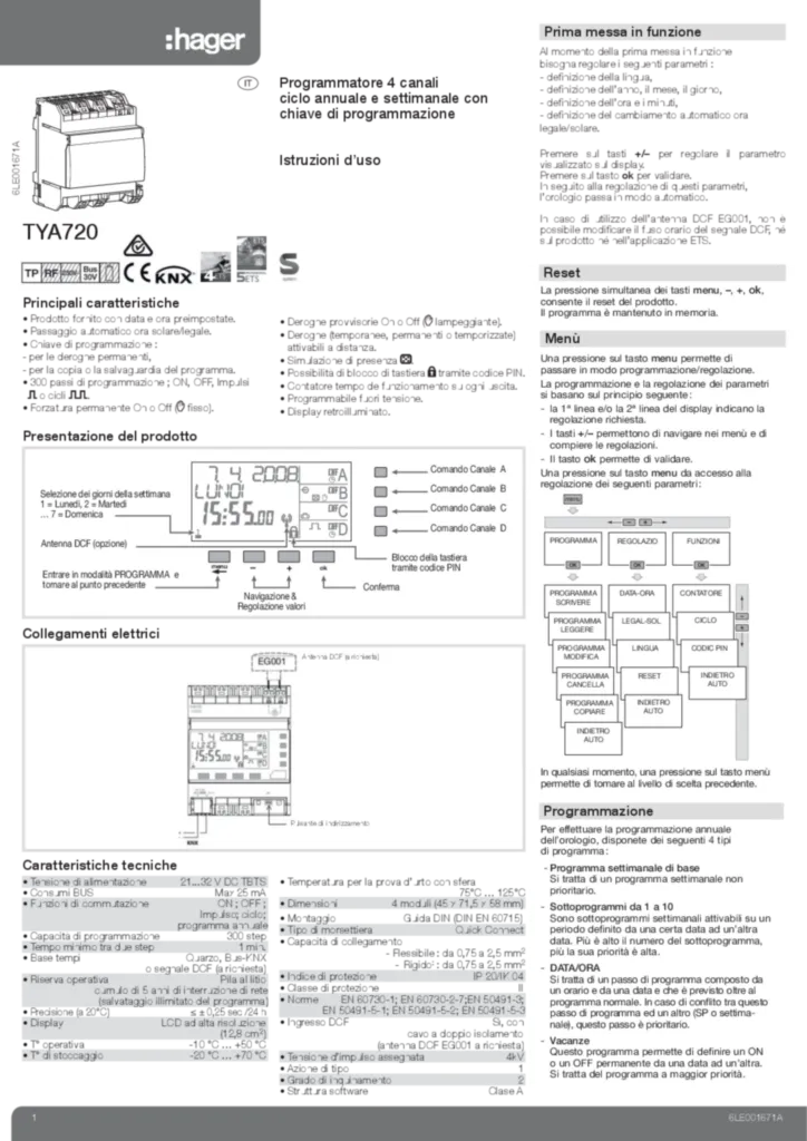 Bild Montageanleitung it-IT 2015-04-01 | Hager Schweiz