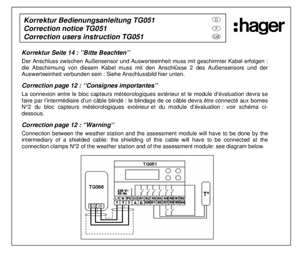 Image annexe du TG056 | Hager France