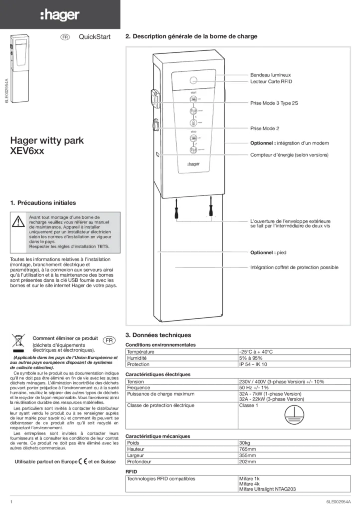 Image Notice_Bornes-de-charge_QuickStart_XEV6..F-D-GB-NL-S-ES | Hager France