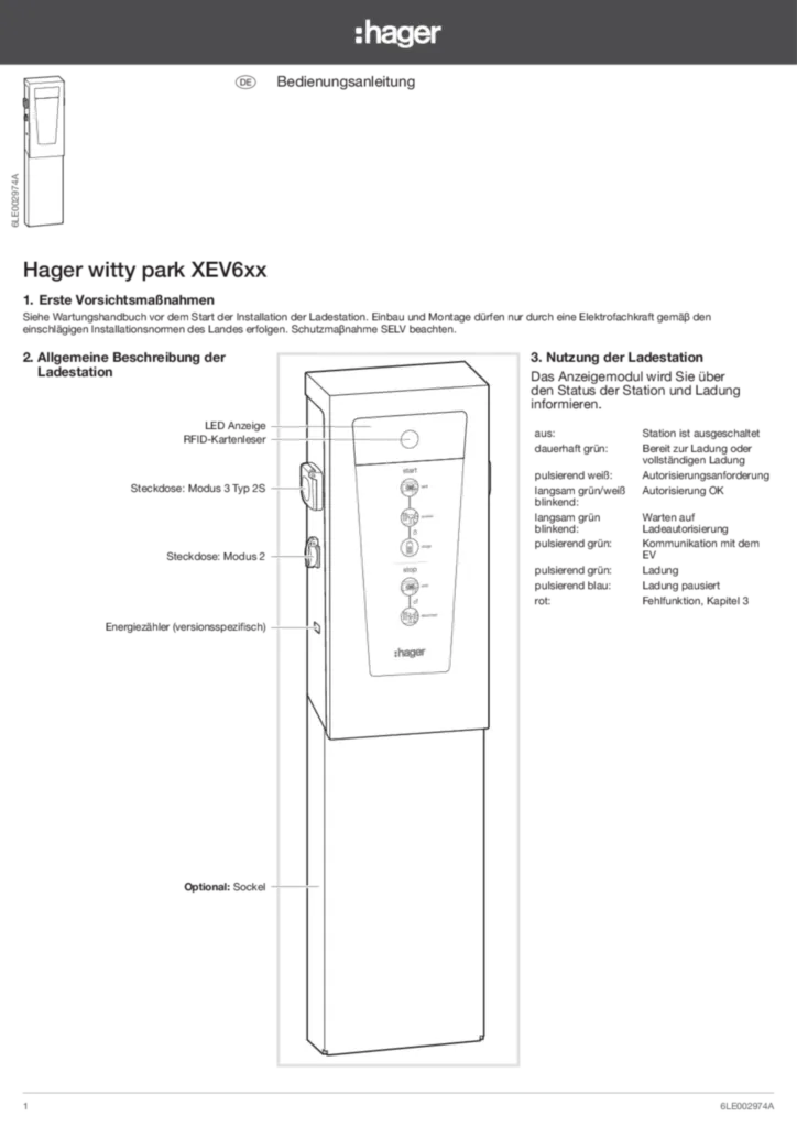 Immagine Manuale di installazione de-DE 2017-02-06 | Hager Italia