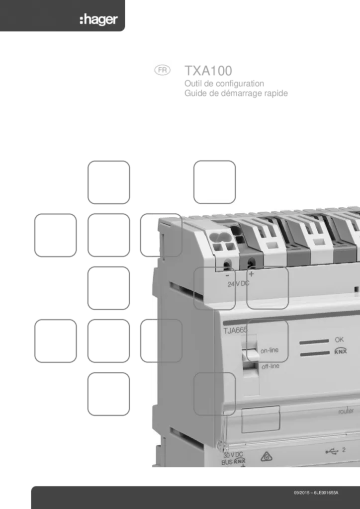 Image PD_Guide_de_démarrage_rapide_TXA100_FR_6LE001655A | Hager France