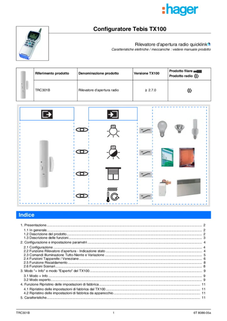 Image PD_TRC301B_TX100_IT | Hager Suisse