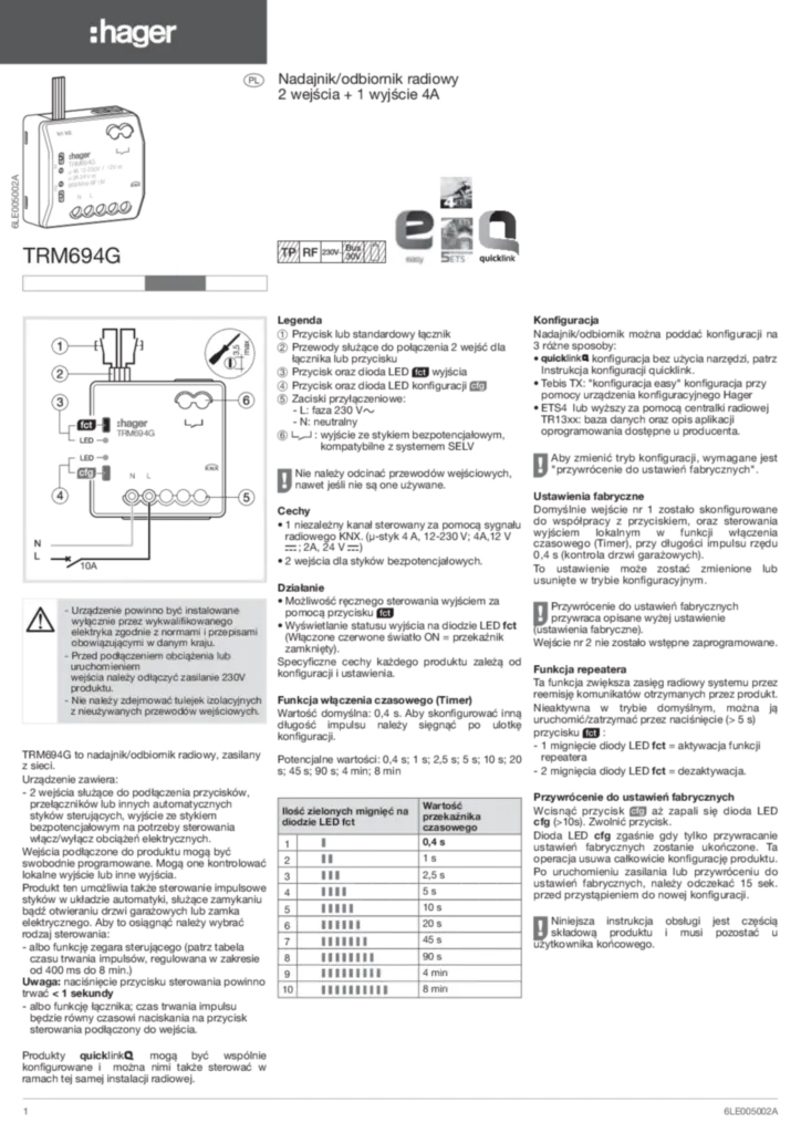 Zdjęcie Instrukcja montażu pl-PL 2017-09-05 | Hager Polska