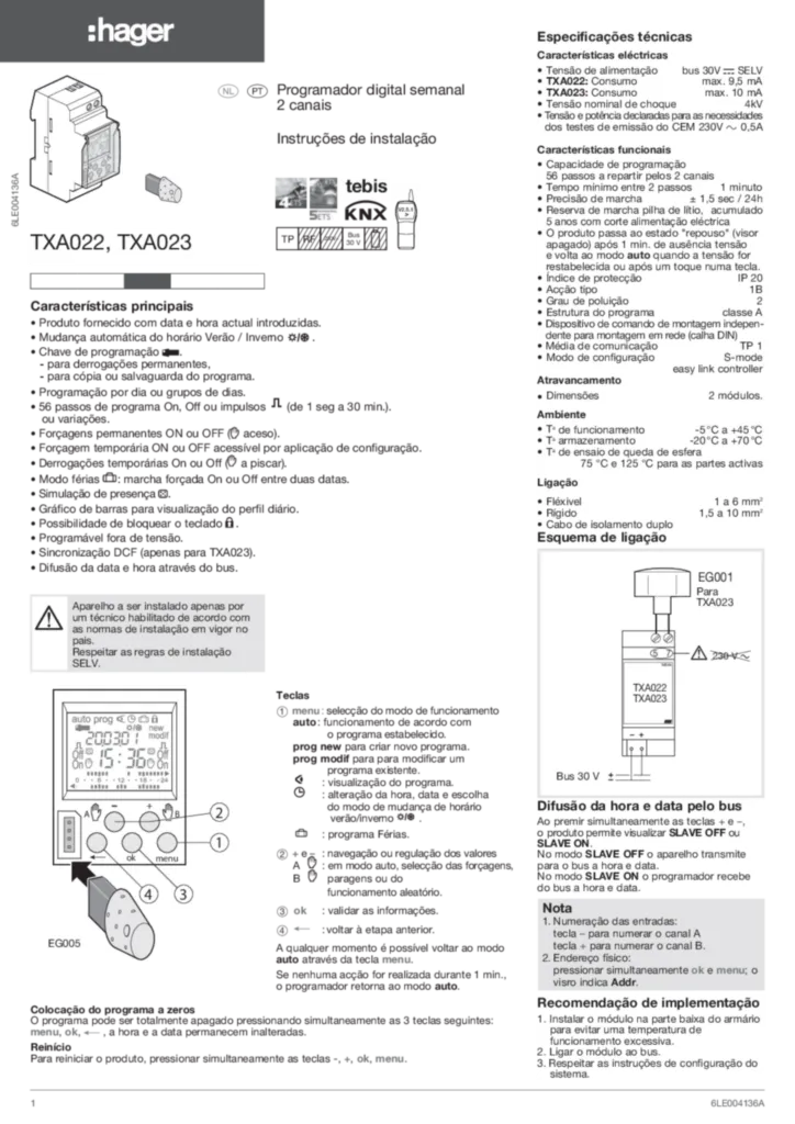 Afbeelding Installatiehandleiding nl-NL, pt-PT 2009-10-23 | Hager Belgium