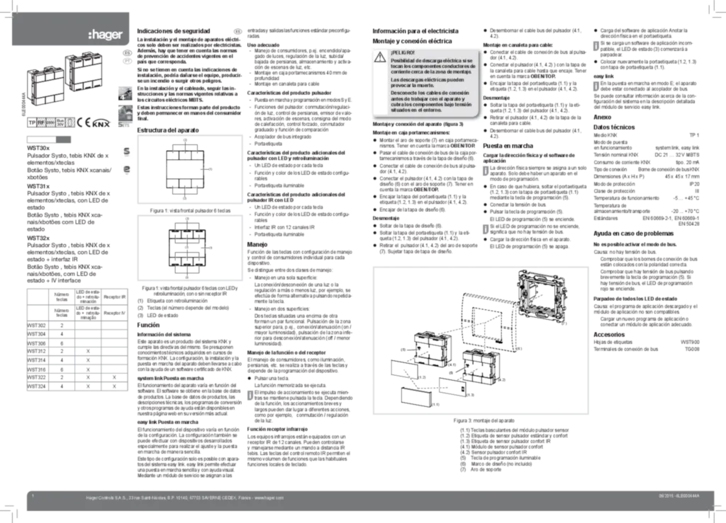 Imagem Manual de instalação es-ES, pt-PT 2015-06-29 | Hager Portugal