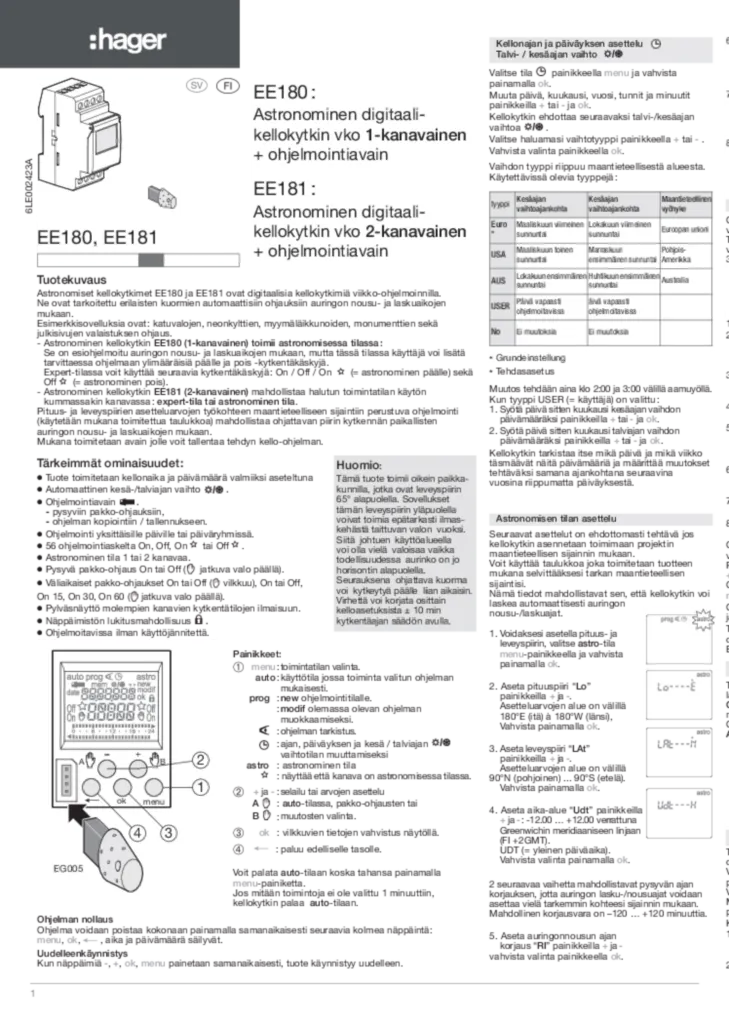 Bild Installationshandbok fi-FI, sv-SE 2016-11-10 | Hager Sverige