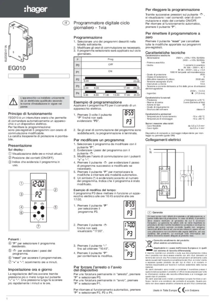 Image Guide d'installation  it-IT 2016-09-19 | Hager Suisse