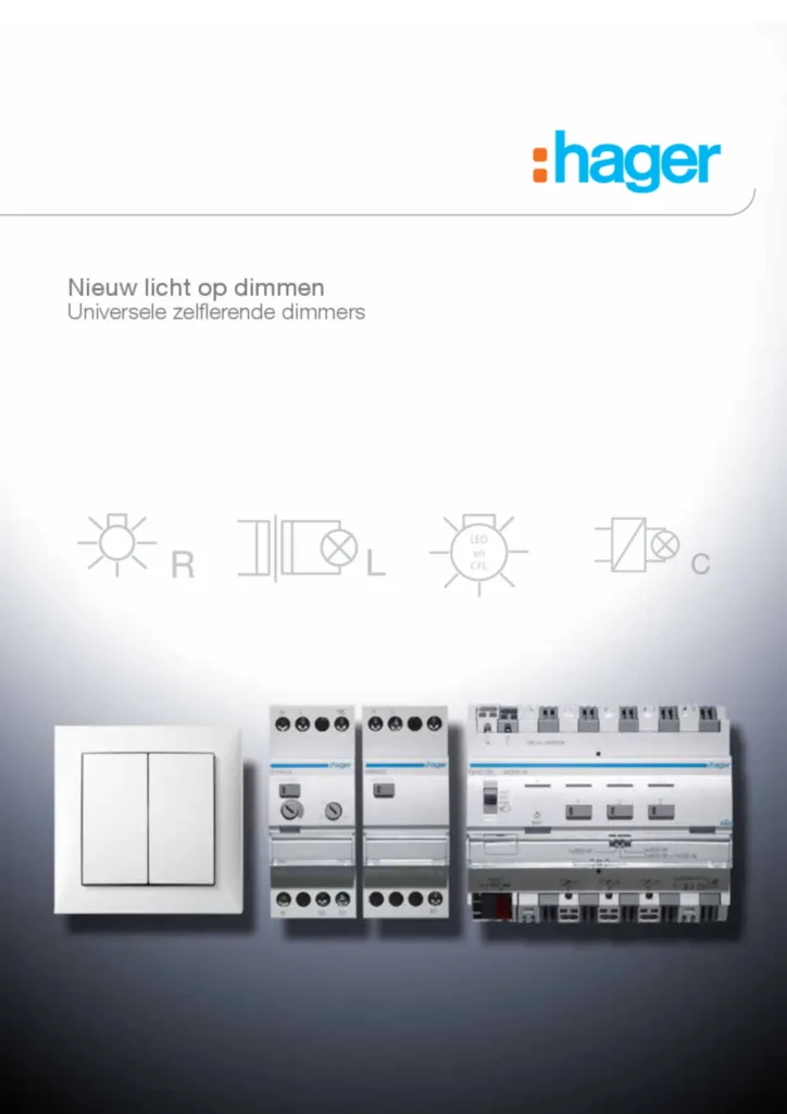 Afbeelding Brochure universele modulaire dimmers | Hager Belgium