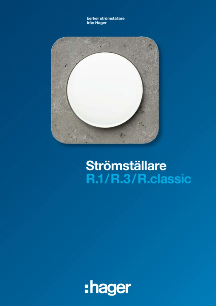 Bild Strömställarserie R.1 / R.3 / R.classic | Hager Sverige