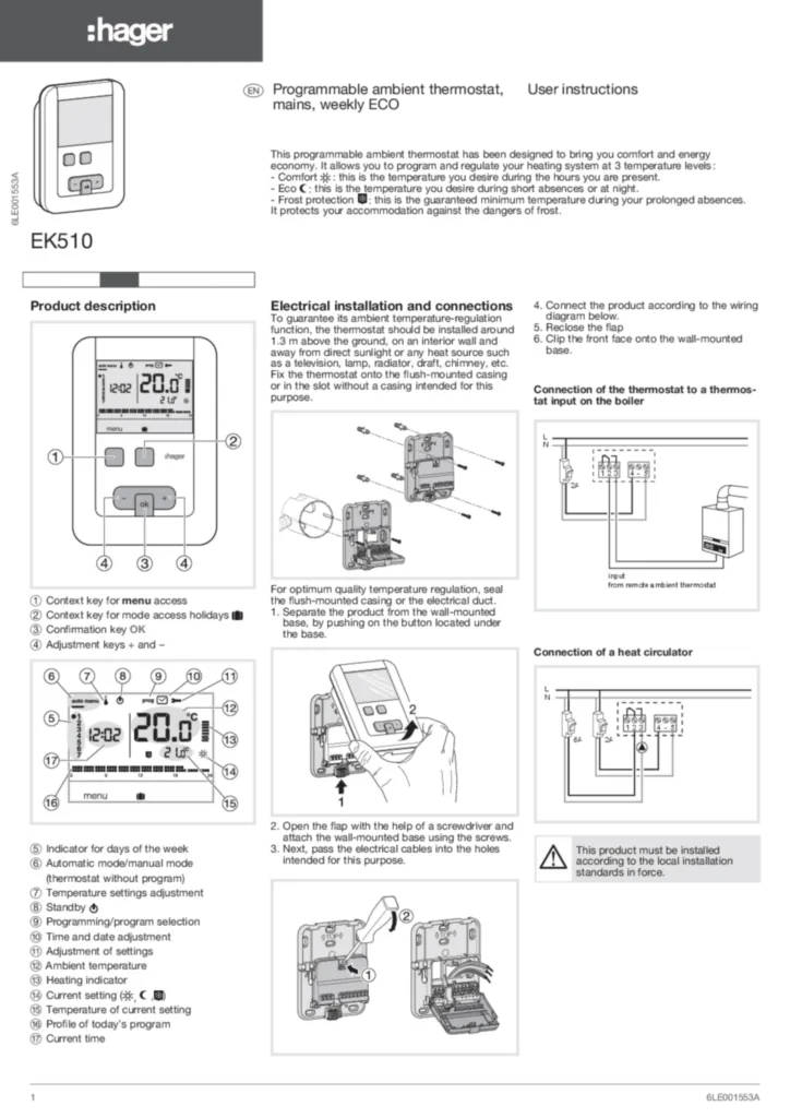 Imagem Manual de instalação en-GB 2010-03-18 | Hager Portugal