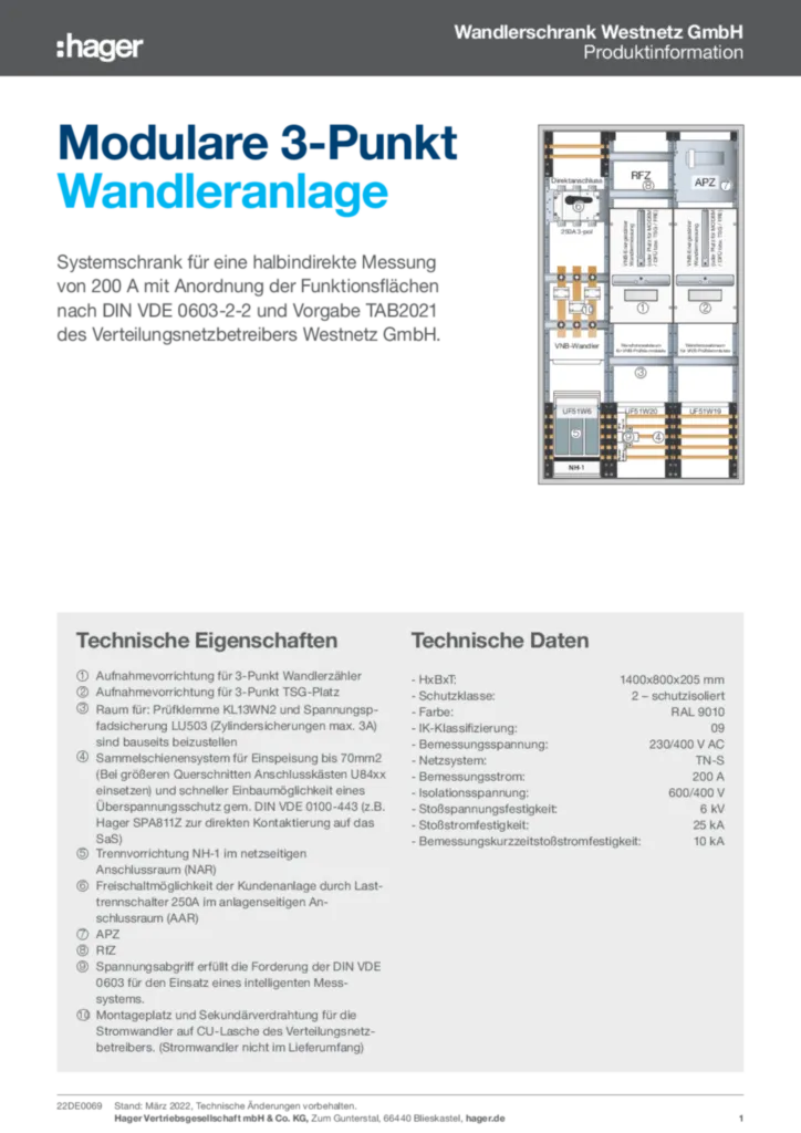 Bild Modulare 3-Punkt Wandleranlage | Hager Deutschland