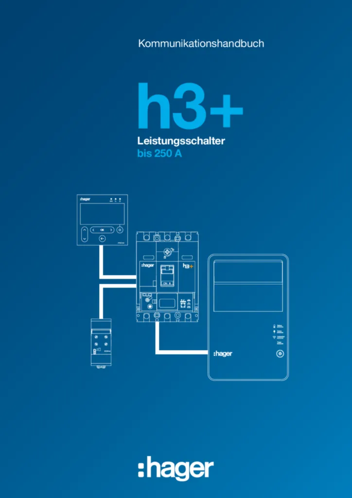 Image Manuel Système de communication pour h3+ Disjoncteur boitier moulé jusqu'à 250A (DE, 2019-01) | Hager Suisse