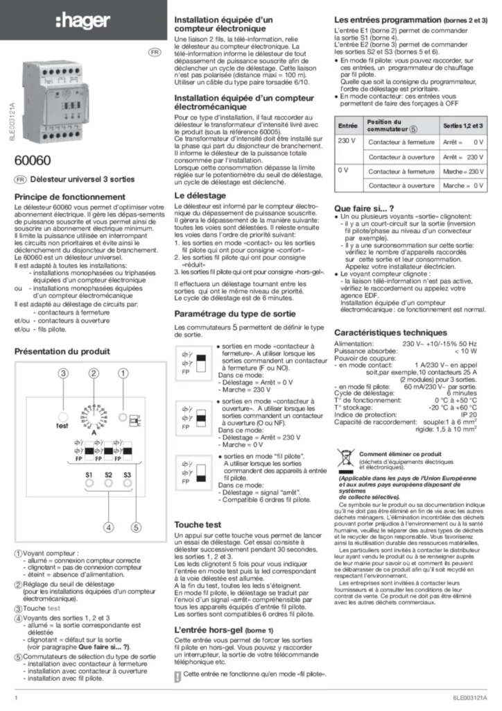 Afbeelding Installatiehandleiding fr-FR 2009-06-12 | Hager Belgium