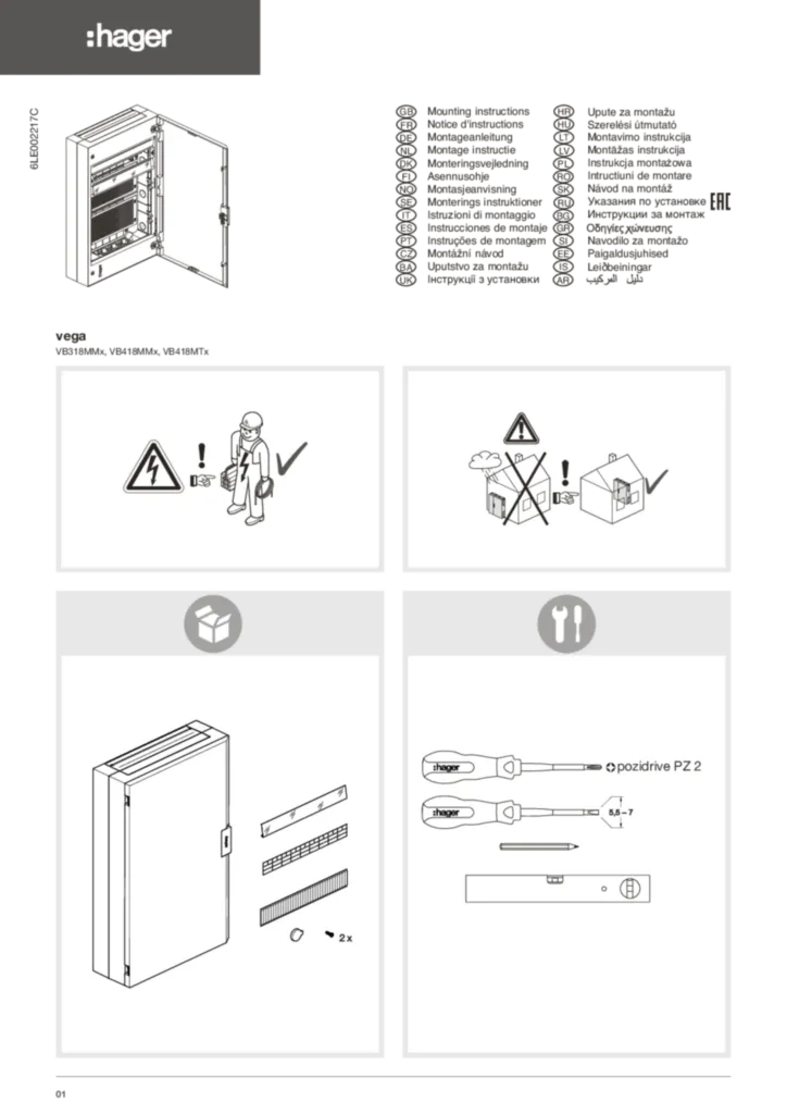 Image Guide d'installation International 2020-01-01 | Hager Belgique