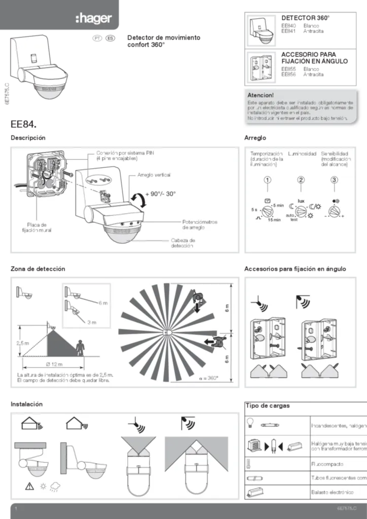 Imagem Manual de instalação es-ES, pt-PT 2013-12-20 | Hager Portugal