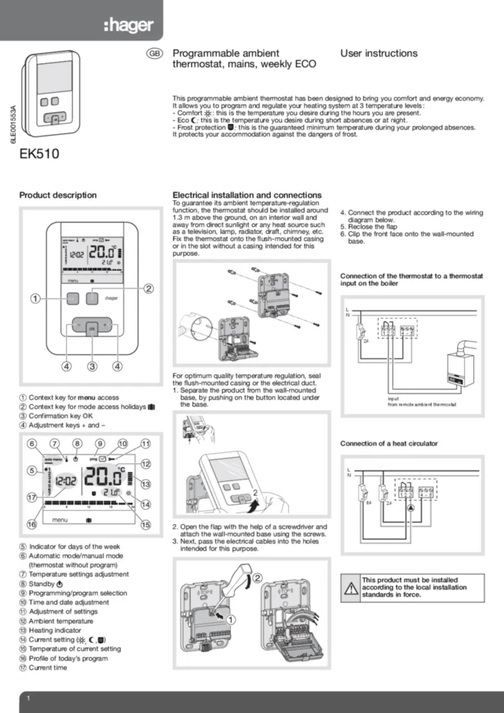 Imagem Manual de instalação en-GB 2020-01-01 | Hager Portugal