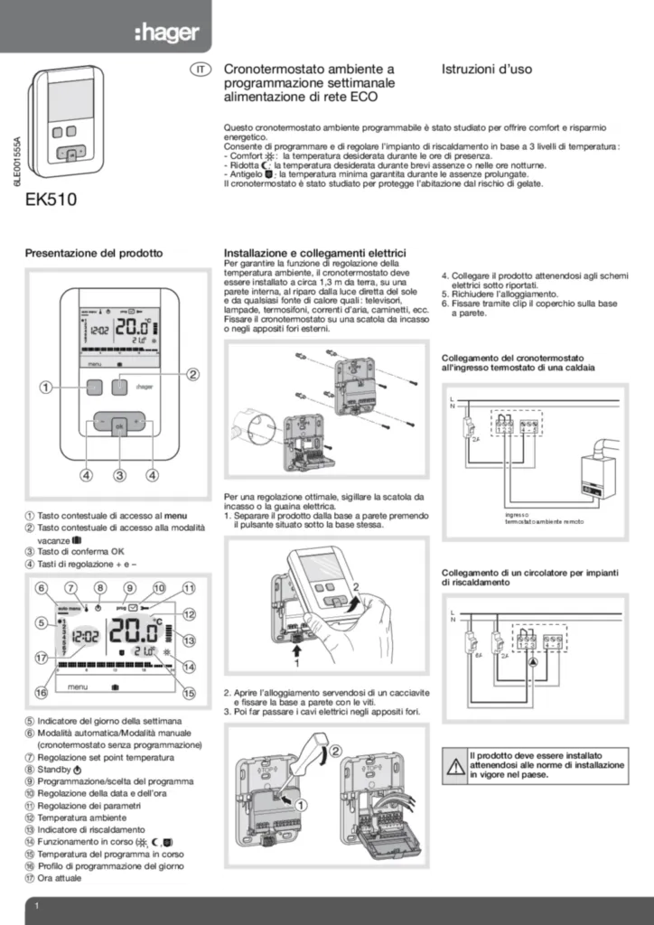 Bild Montageanleitung it-IT 2020-01-01 | Hager Deutschland