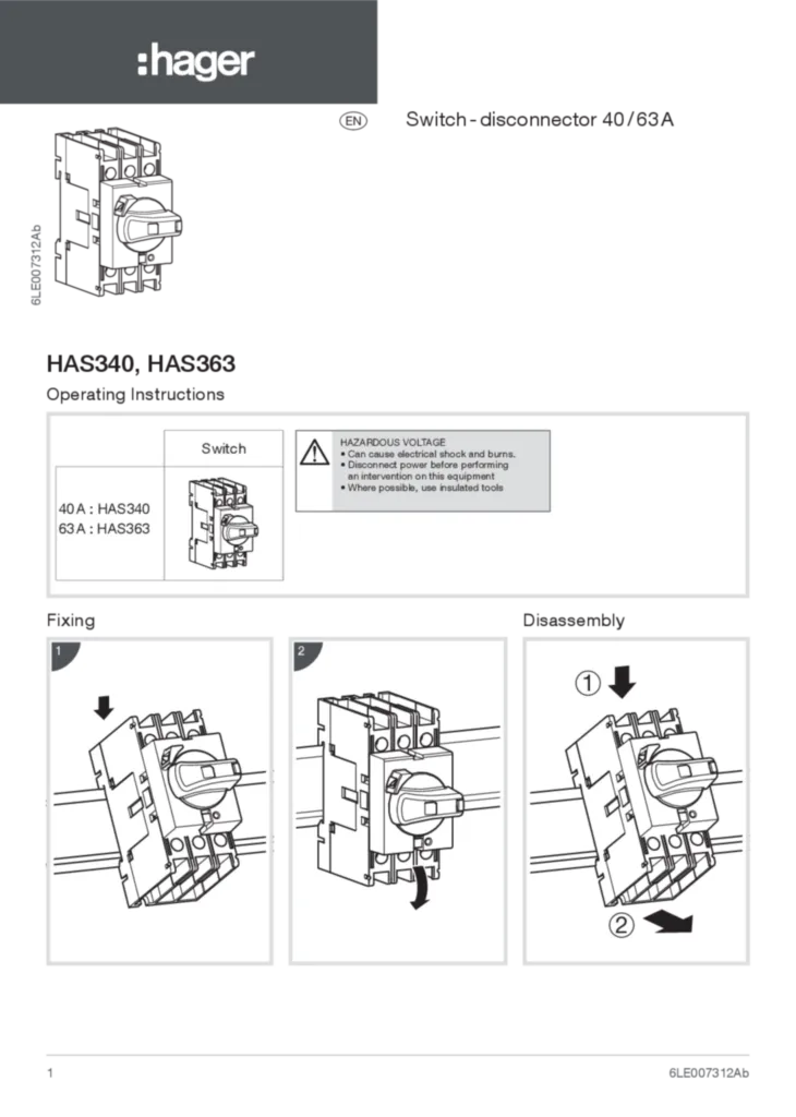 Bild Installationshandbok en-GB 2020-05-29 | Hager Sverige