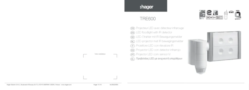 Immagine Manuale di installazione en-GB, es-ES, fr-FR, de-DE, el-GR, it-IT, nl-NL, pl-PL, pt-PT 2016-11-02 | Hager Italia