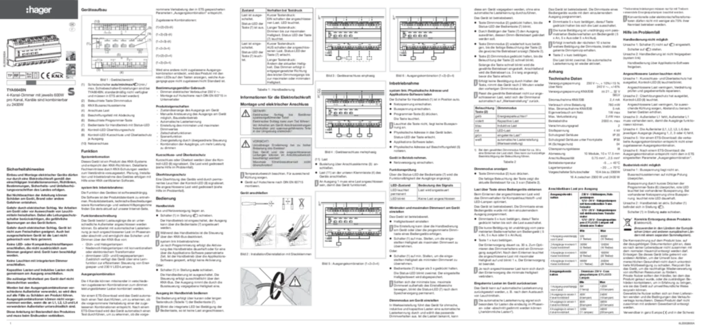 Immagine Manuale di installazione de-DE, it-IT 2015-04-01 | Hager Italia