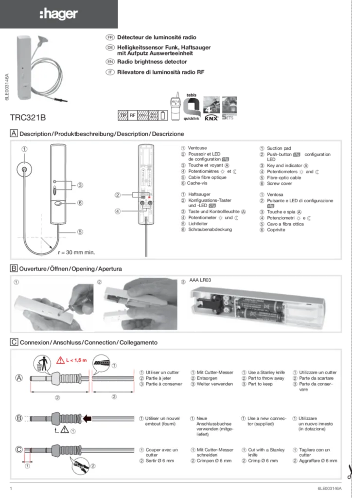 Slika Uputstvo za instalaciju en-GB, fr-FR, de-DE, it-IT, pl-PL 2012-08-30  | Hager