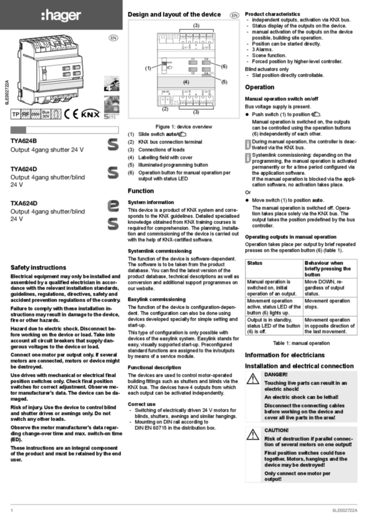 Afbeelding Installatiehandleiding en-GB, pl-PL 2017-03-03 | Hager Nederland