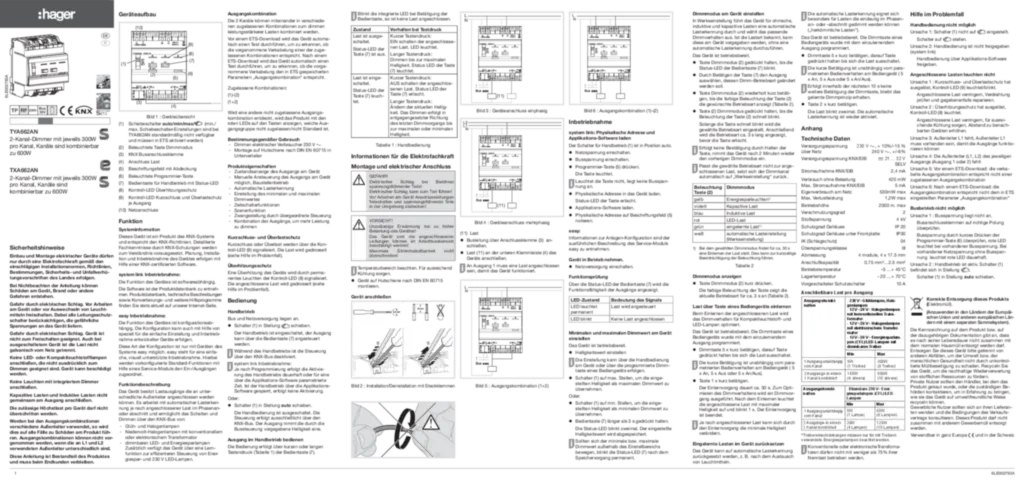 Immagine Manuale di installazione de-DE, it-IT 2015-04-01 | Hager Italia