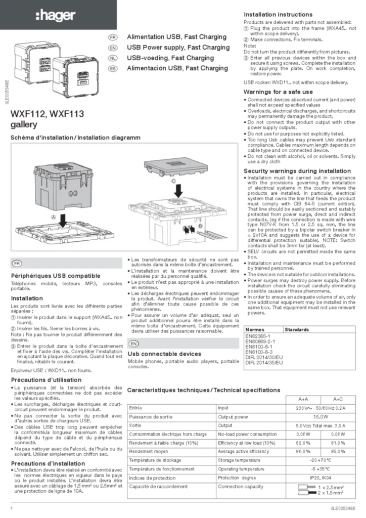 Imagem Manual de instalação en-GB, es-ES, fr-FR, nl-NL 2020-09-10 | Hager Portugal