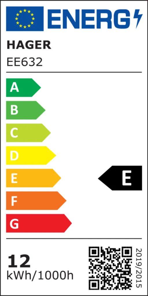 Image Etiquette classe énergétique EE632 | Hager France