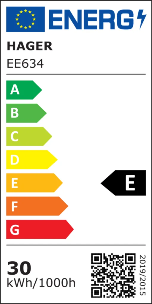 Image Etiquette classe énergétique EE634 | Hager France