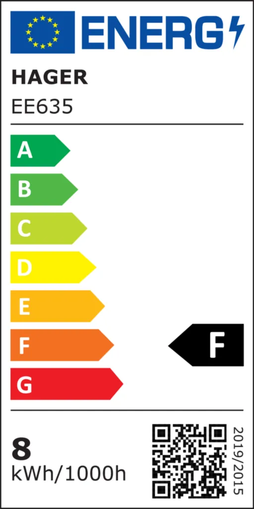 Image Etiquette classe énergétique EE635 | Hager France