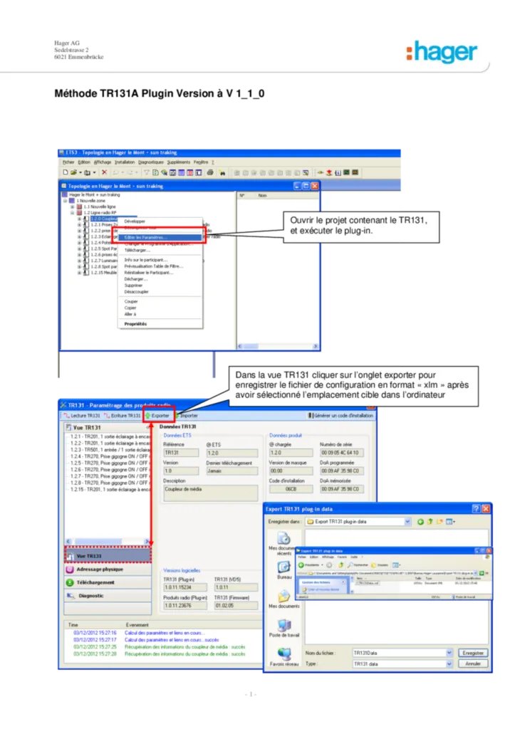 Image Méthode_TR131A_Plugin_FR | Hager Belgique