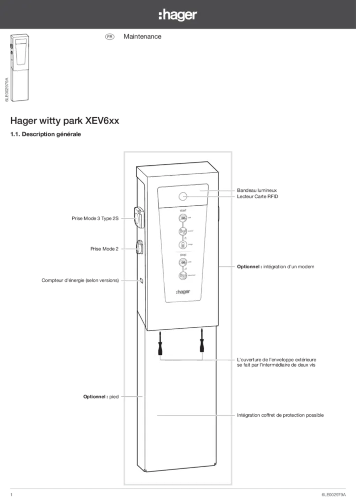 Image Notice_Bornes-de-charge_Maintenance_XEV6.. FR | Hager France