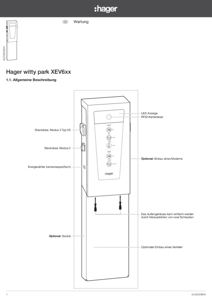 Immagine Manuale di installazione de-DE 2017-02-06 | Hager Italia