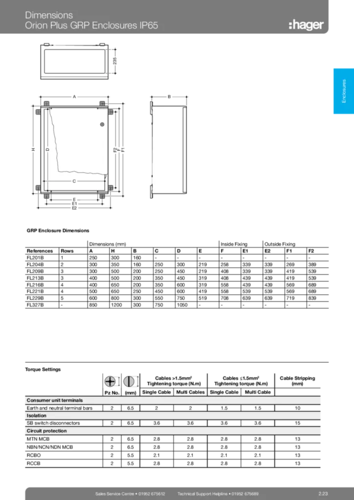 Immagine Scheda tecnica di prodotto en-GB 2009-03-05 | Hager Italia