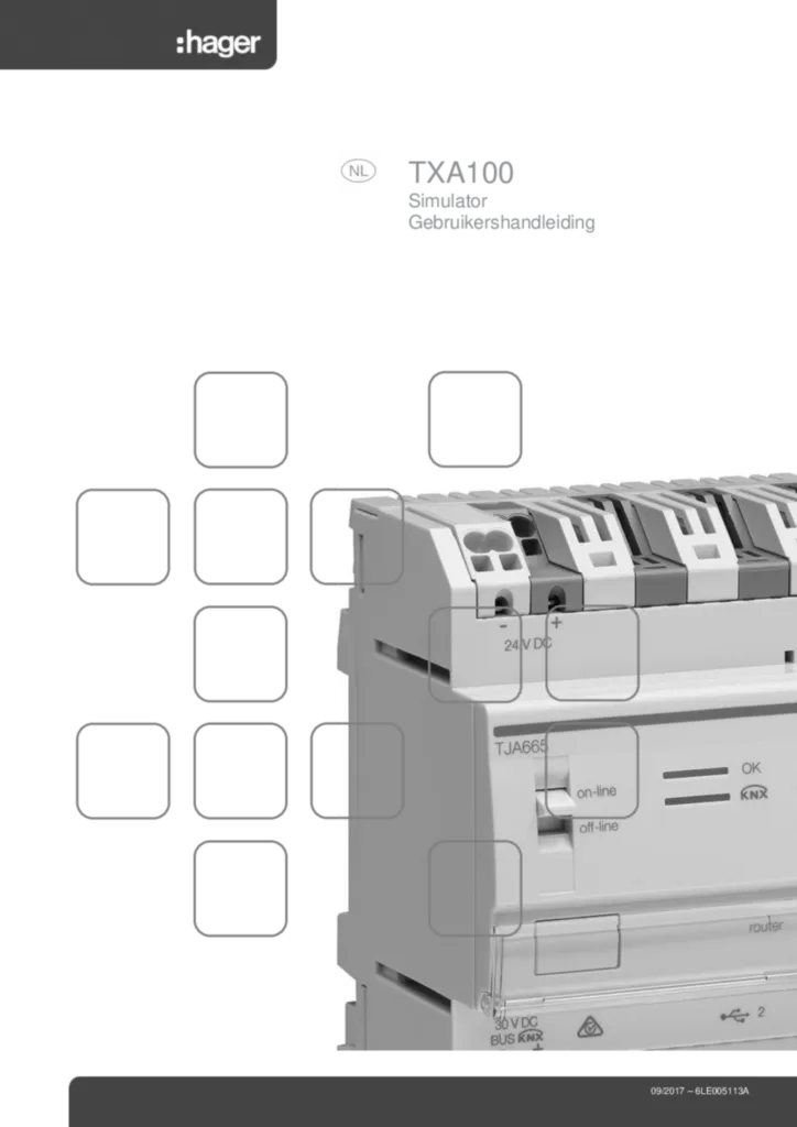 Image PD_Gebruikershandleiding_Simulator_TXA100_NL_6LE005113A | Hager Belgique