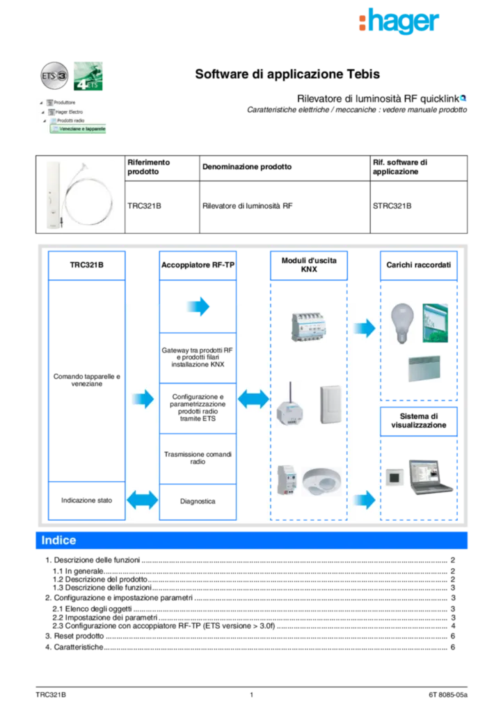 Image description d'application TRC321B | Hager Suisse