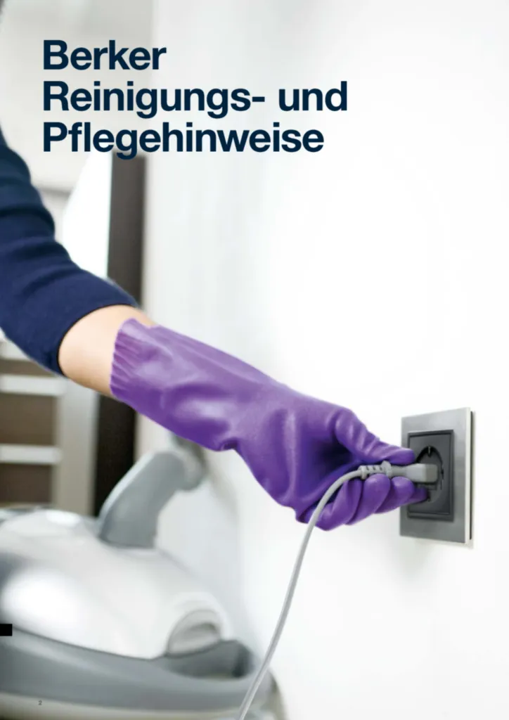 Bild Berker Reinigungs- und Pflegehinweise | Hager Deutschland