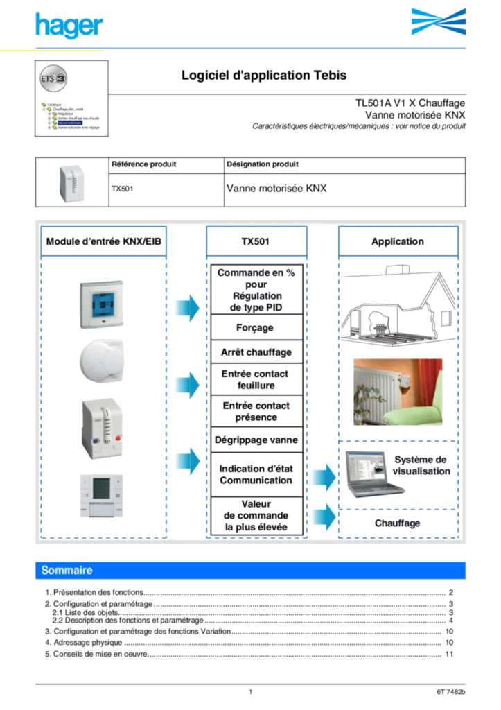 Image Description d'application TX501 | Hager France