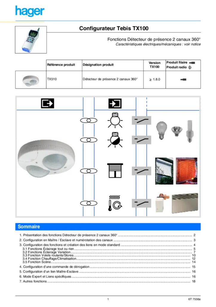 Image Description d'application TX510 | Hager France