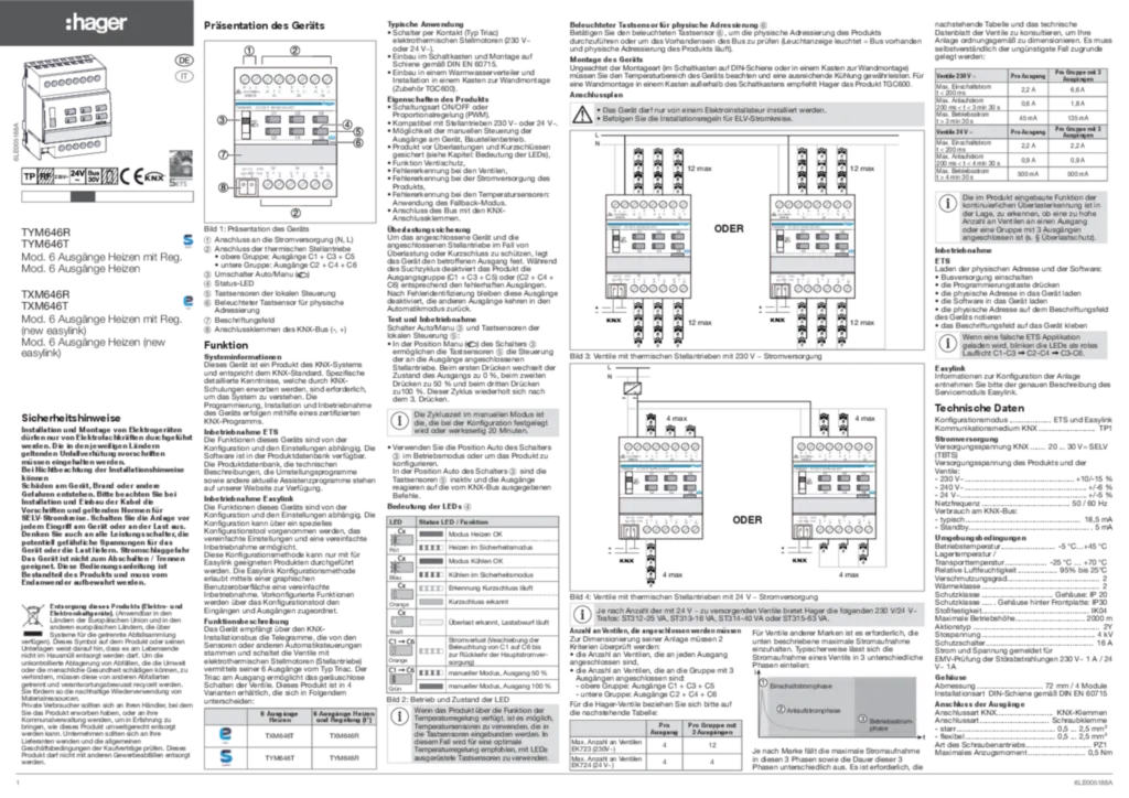 Immagine Manuale di installazione de-DE, it-IT 2017-03-17 | Hager Italia